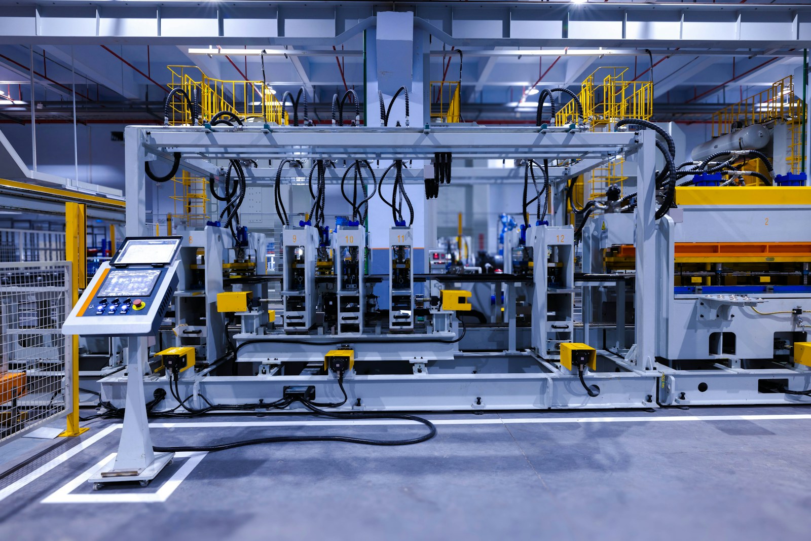 a machine that is inside of a building