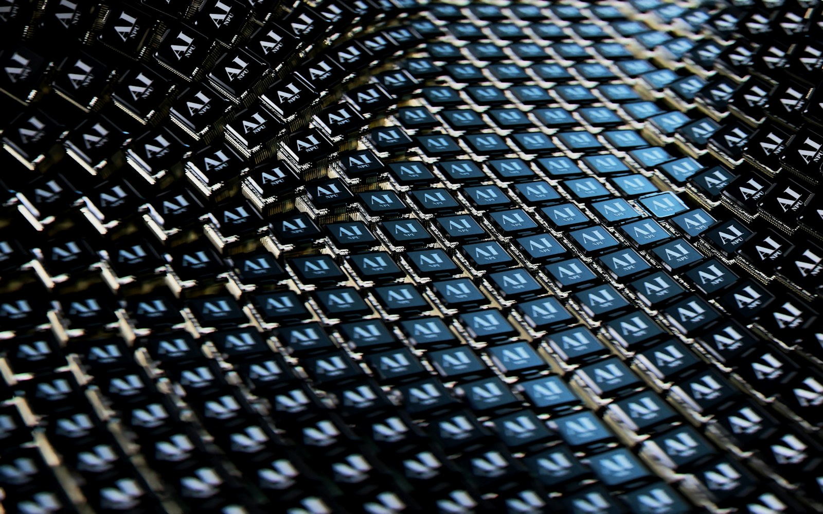 A close up view of a blue and black fabric