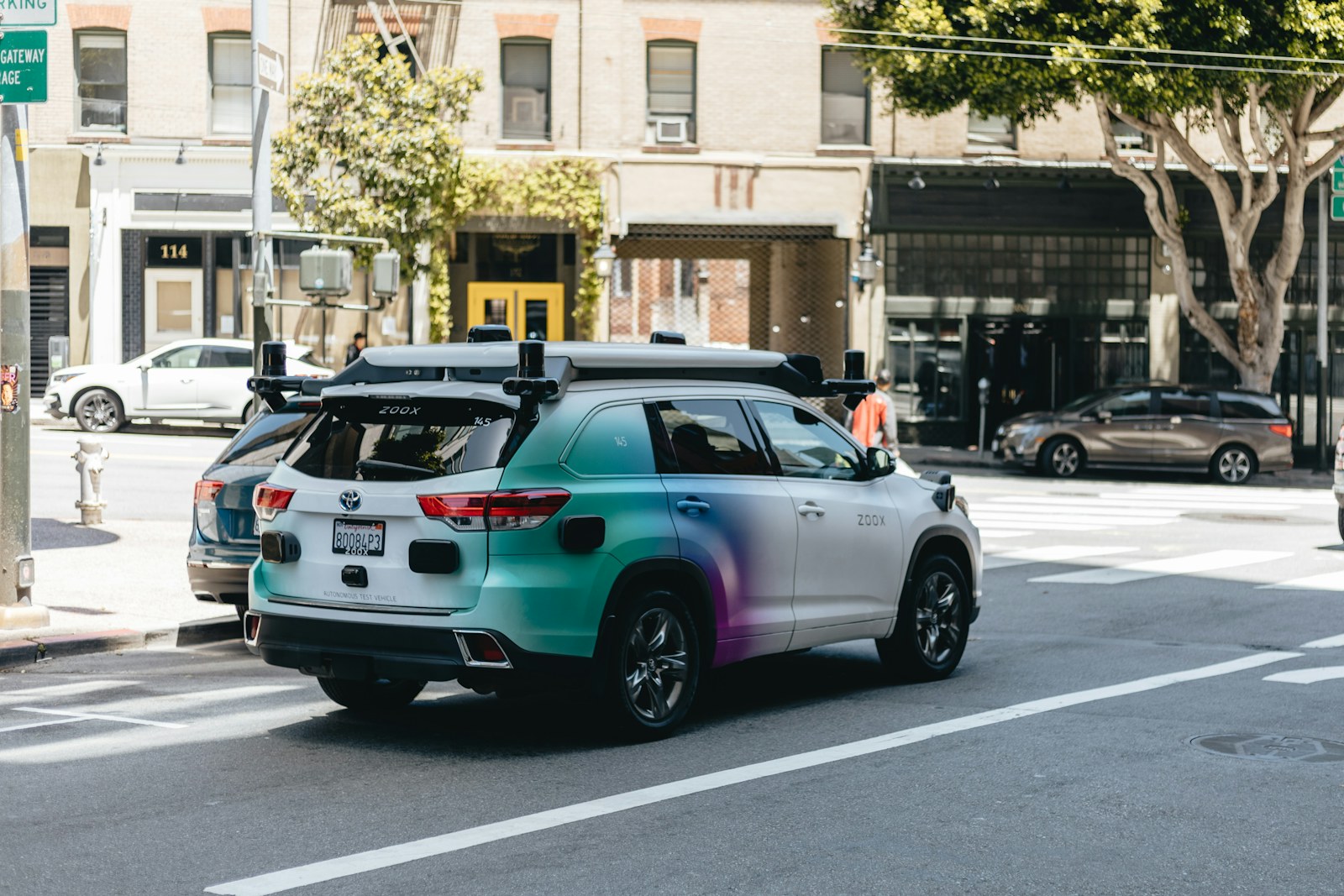 a car that is sitting in the street