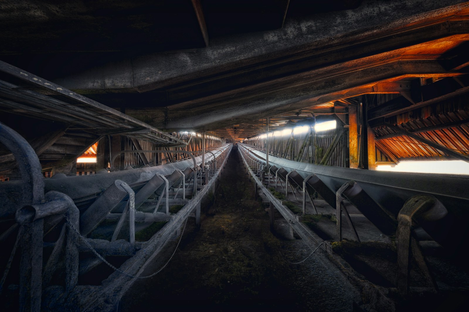 a large factory with pipes